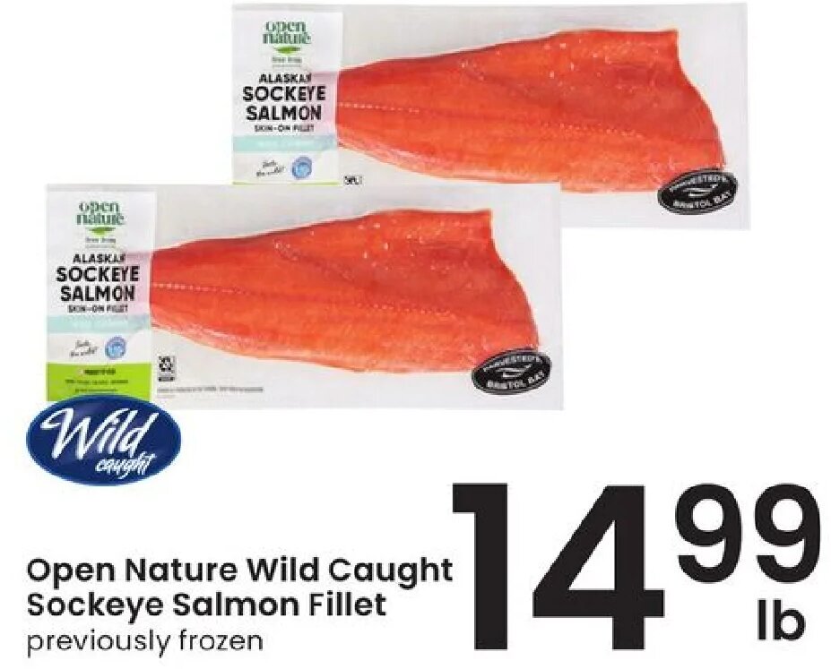 Open Nature Wild Caught Sockeye Salmon Fillet