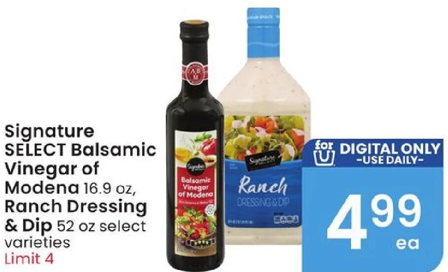 Signature SELECT Balsamic Vinegar of Modena, Ranch Dressing & Dip