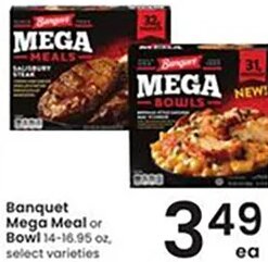 Banquet Mega Meal or Bowl at Albertsons