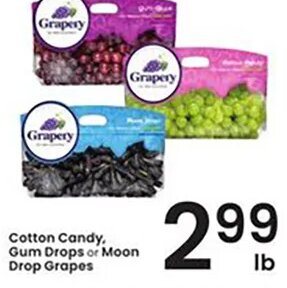 Grapery Cotton Candy, Gum Drops or Moon Drop Grapes at Albertsons