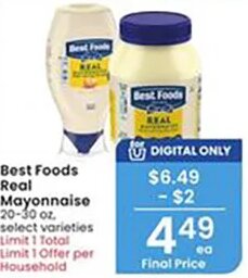 Best Foods Real Mayonnaise