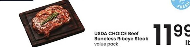 USDA CHOICE Beef Boneless Ribeye Steak at Albertsons