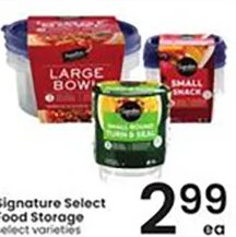 Signature Select Food Storage