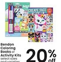 Bendon Coloring Books or Activity Kits