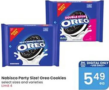 Nabisco Party Size! Oreo Cookies at Albertsons