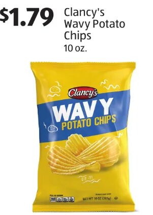 Clancy's Wavy Potato Chips at ALDI