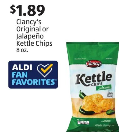 Clancy's Original or Jalapeño Kettle Chips