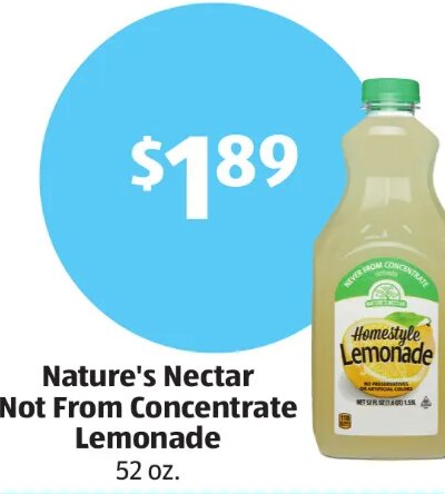 Nature's Nectar Not From Concentrate Lemonade
