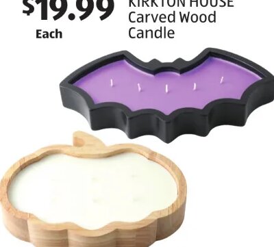 KIRKTON HOUSE Carved Wood Candle