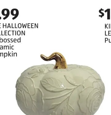 THE HALLOWEEN COLLECTION Embossed Ceramic Pumpkin
