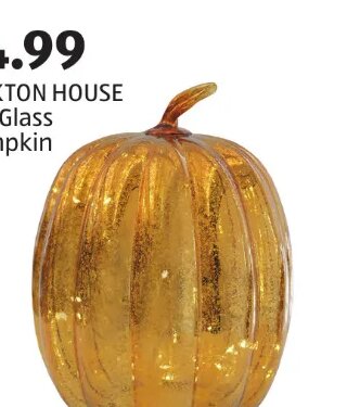 KIRKTON HOUSE LED Glass Pumpkin