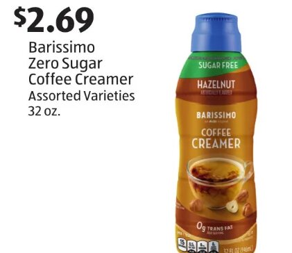 Barissimo Zero Sugar Coffee Creamer at ALDI