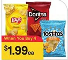 Lay's, Doritos or Tostitos at Bashas'
