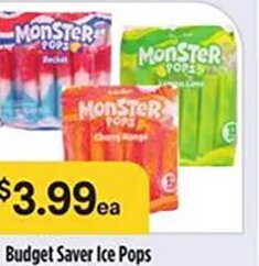 Budget Saver Ice Pops