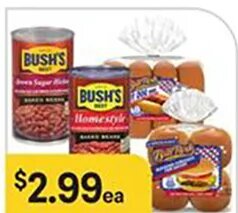 Bush's Baked Beans or Ball Park Buns