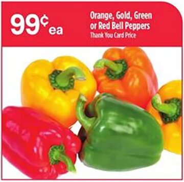 Orange, Gold, Green or Red Bell Peppers