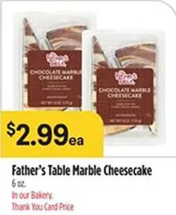 Father's Table Marble Cheesecake