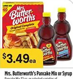 Mrs. Butterworth's Pancake Mix or Syrup
