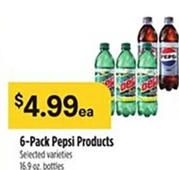 6-Pack Pepsi Products at Bashas'