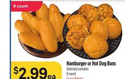 Hamburger or Hot Dog Buns at Bashas'
