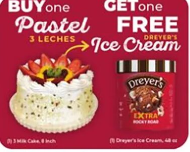 Pastel 3 Leches / Dreyer's Ice Cream