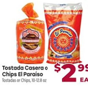 Tostada Casera o Chips El Paraíso at Cardenas Markets