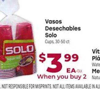 Vasos Desechables Solo