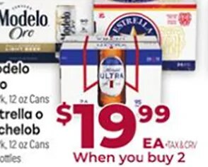 Modelo Oro Estrella o Michelob at Cardenas Markets