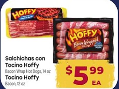 Salchichas con Tocino Hoffy at Cardenas Markets