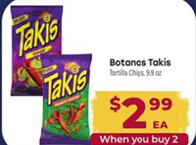 Botanas Takis at Cardenas Markets