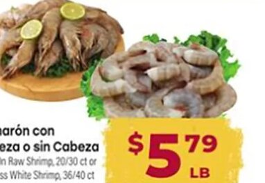 Camarón con Cabeza o sin Cabeza at Cardenas Markets