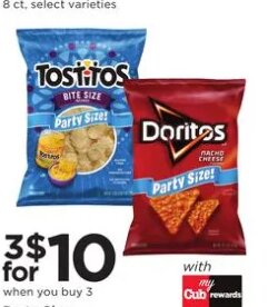 Doritos, Cheetos, Ruffles or Tostitos at Cub Foods
