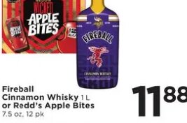 Fireball Cinnamon Whisky or Redd's Apple Bites at Cub Foods