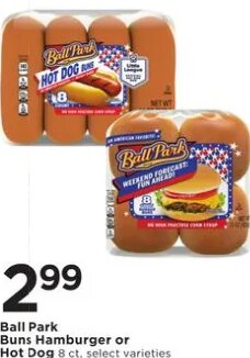 Ball Park Buns Hamburger or Hot Dog at Cub Foods