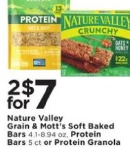 Nature Valley Bars or Protein Granola