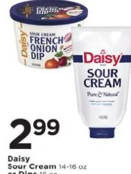 Daisy Sour Cream or Dips