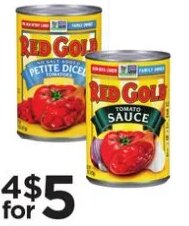 Red Gold Canned Tomatoes or Sauce