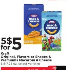 Kraft Original, Flavors or Shapes & Premiums Macaroni & Cheese at Cub Foods