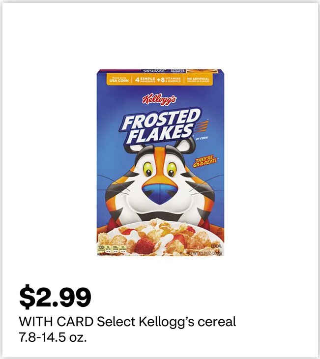 Select Kellogg's cereal at CVS