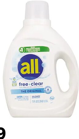 all free & clear laundry detergent