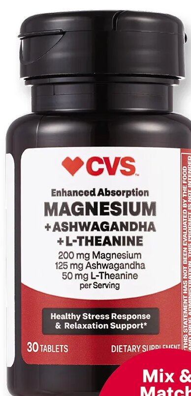 CVS Health Magnesium + Ashwagandha + L-Theanine