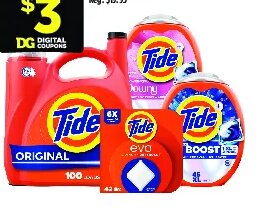 Tide Power Pods or Liquid Laundry Detergent at Dollar General