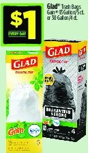 Glad Trash Bags at Dollar General