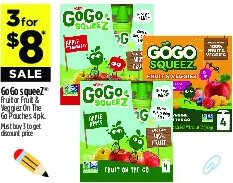 GoGo Squeez Fruit or Veggie