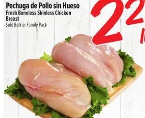 Pechuga de Pollo sin Hueso