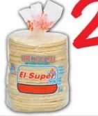 Tortillas de Maiz Blancas o Amarillas El Super