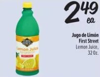 Jugo de Limón First Street at El Super