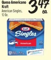 Queso Americano Kraft American Singles at El Super