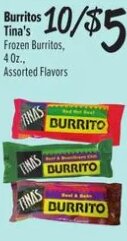 Burritos Tina's Frozen Burritos