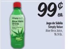Jugo de Sábila Simply Value at El Super